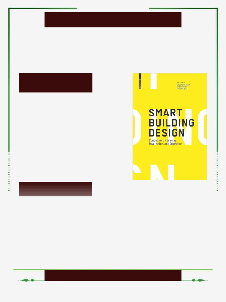 Smart Building Design Conception Planning Realization and Operation ...