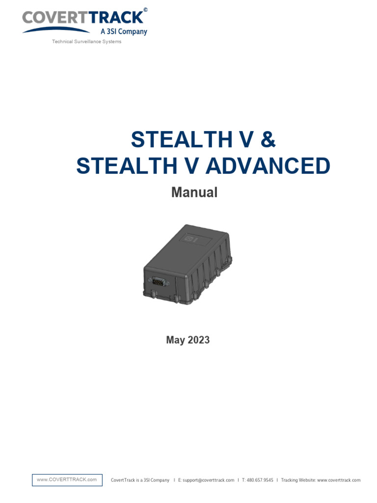 Stealth V & Advanced Tracking Manual | PDF | Electromagnetic ...