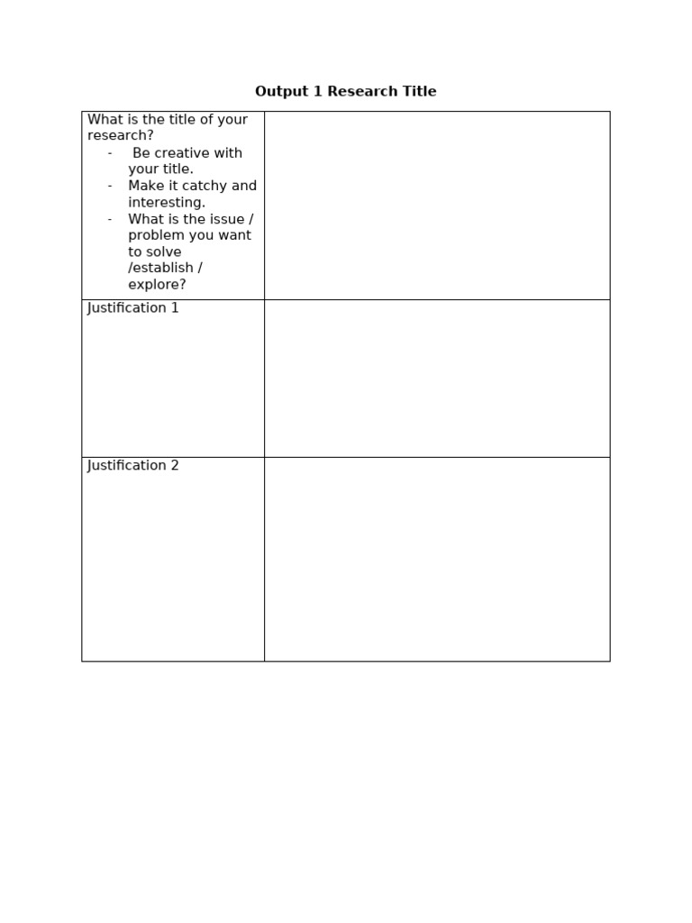 Creative Research Title Ideas | PDF