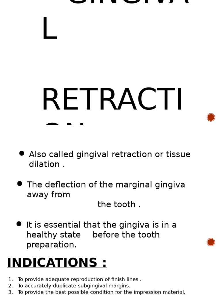 Gingival Retraction Techniques Explained | PDF | Dentistry Branches ...