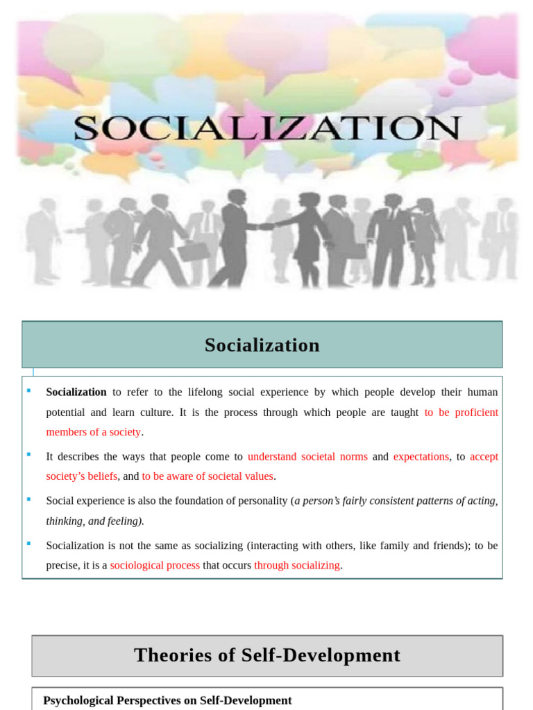 Understanding Socialization and Self-Development | PDF