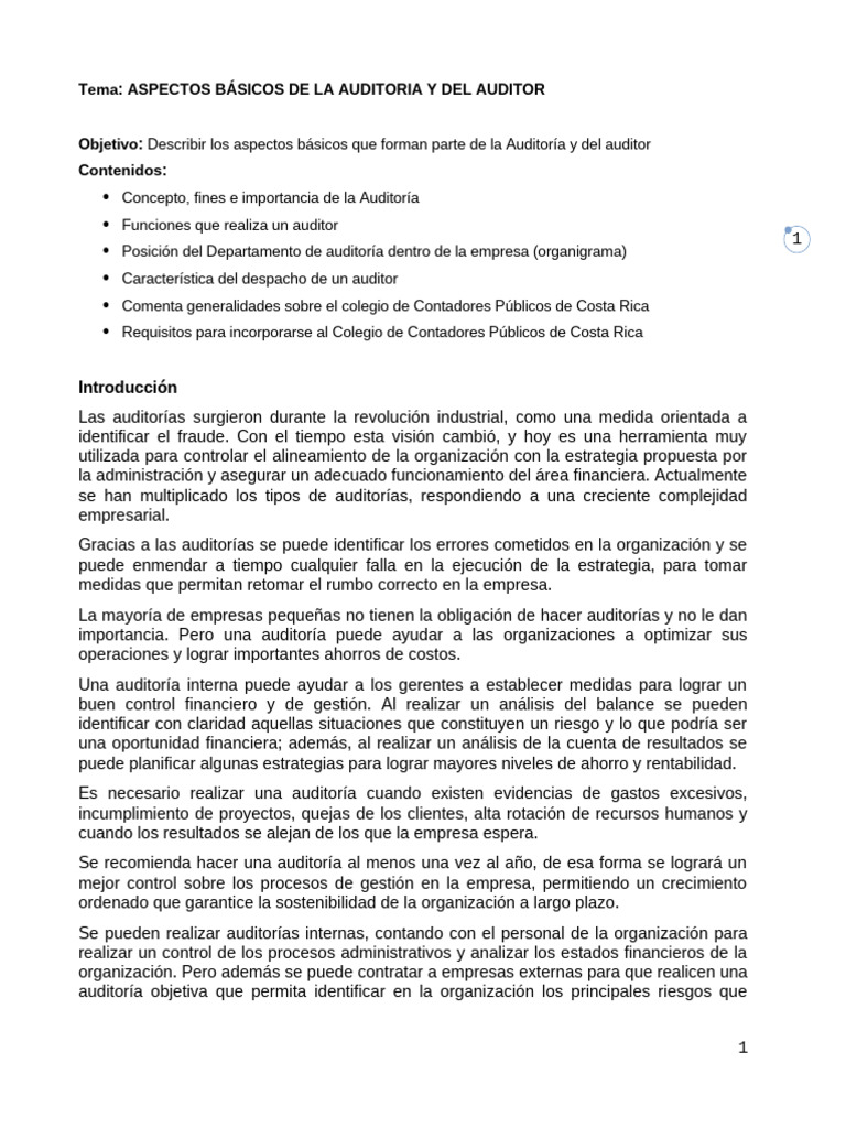 Aspectos Clave de la Auditoría y Auditor | PDF | Auditoría | Contador