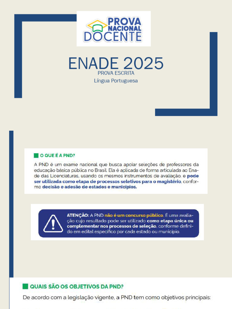 Estrutura e Conteúdos da Prova ENADE 2025 | PDF | Comunicação ...