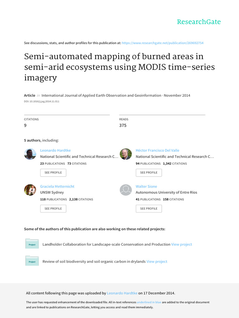 Semi-Automated Burn Mapping with MODIS | PDF | Image Segmentation ...