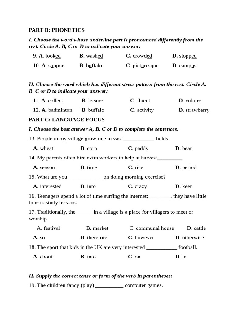 Phonetics and Language Exercises Guide | PDF | Gift