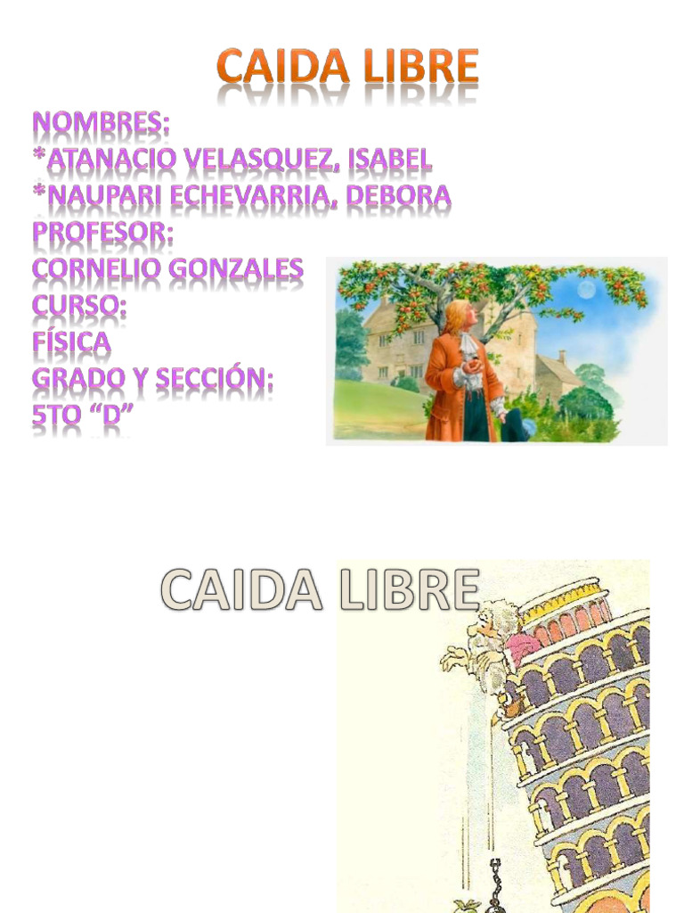 Caída Libre: Conceptos y Ecuaciones | PDF | Gravedad | Física teórica