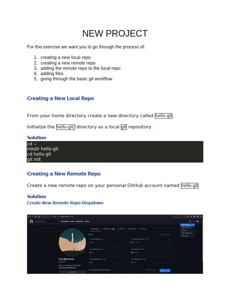 Git Project | PDF