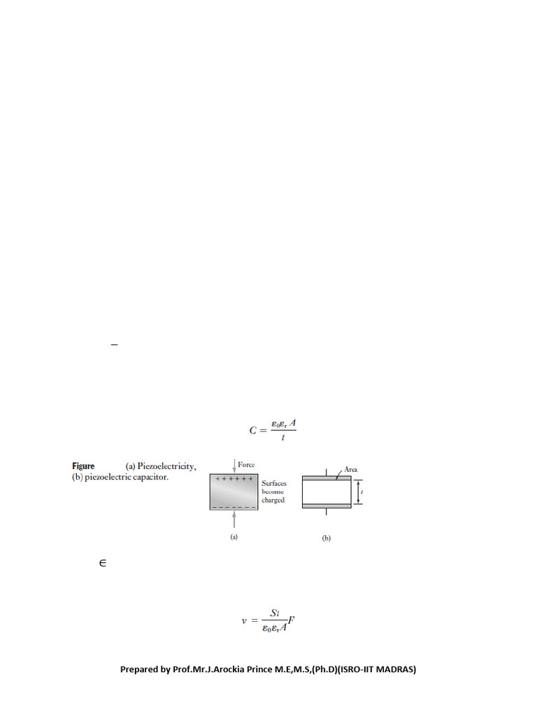 Piezoelectric Sensors | PDF | Capacitance | Piezoelectricity