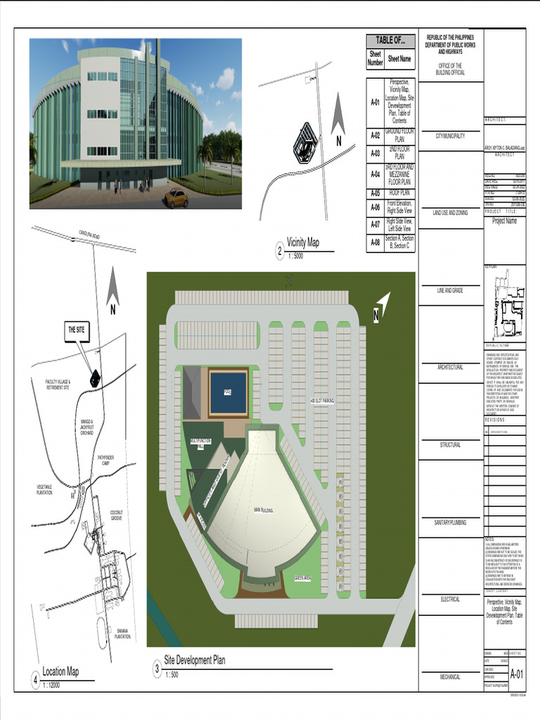 Multifunction Hall Architectural Plans | PDF