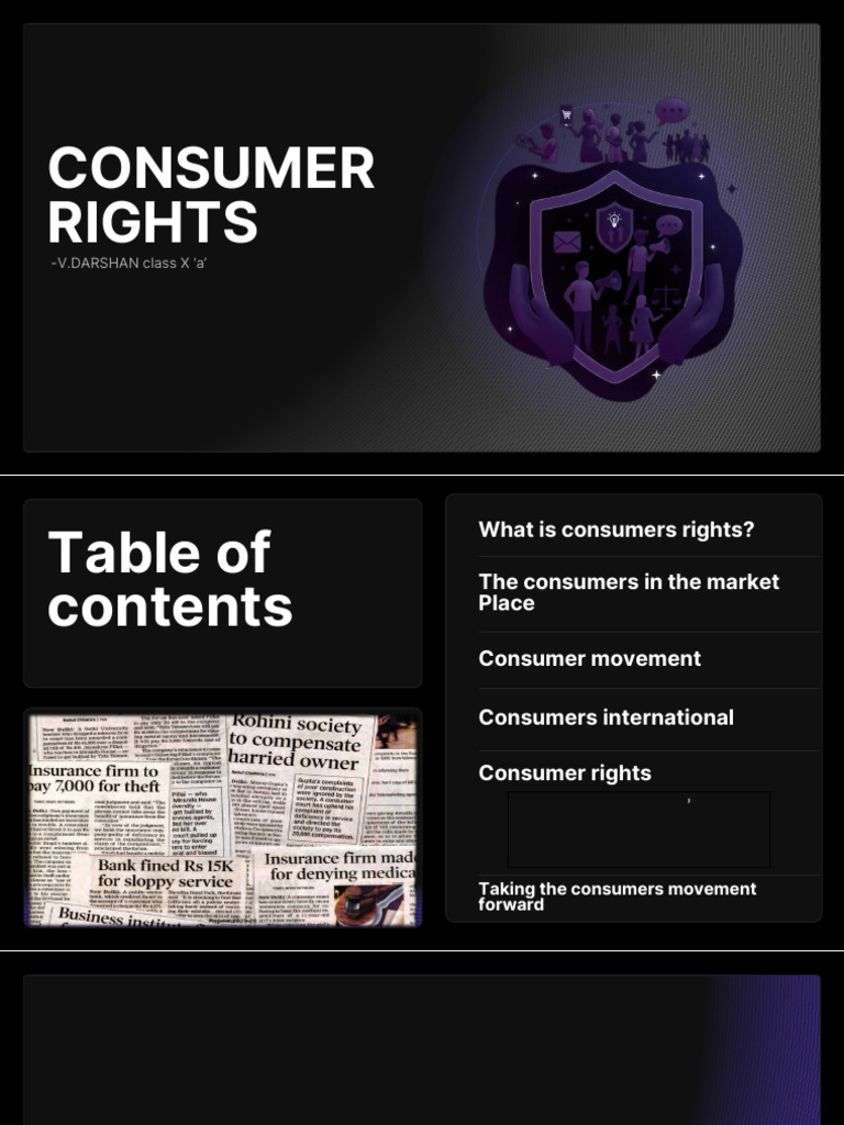 Consumers Rights - Darshan.v - X 'A' | PDF