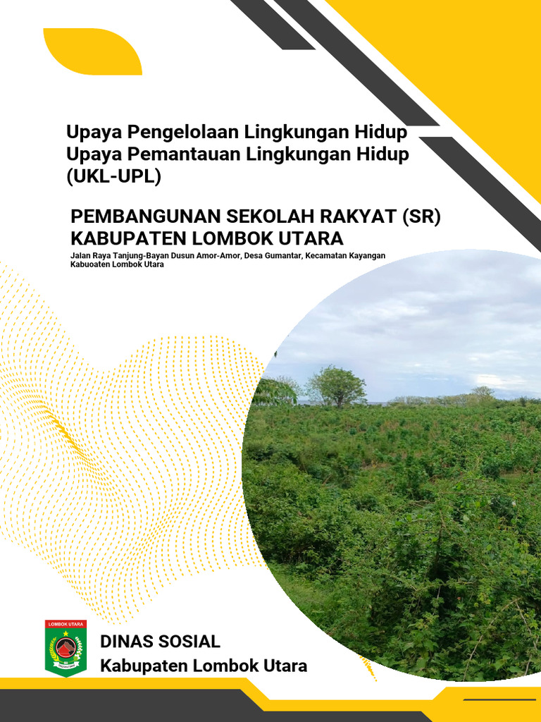 UKL-UPL Pembangunan Sekolah Rakyat KLU | PDF