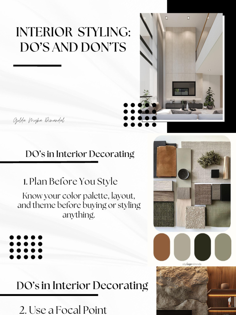 Interior Styling Do's and Don'ts Guide | PDF