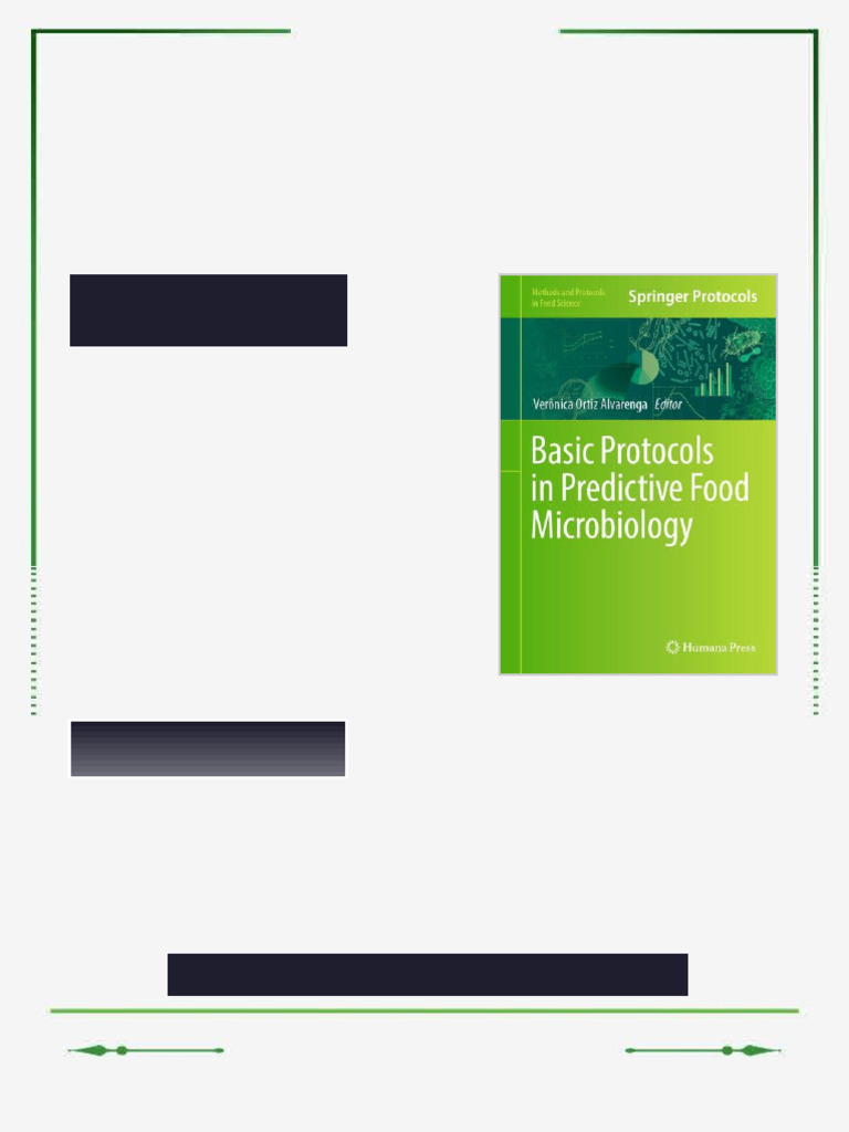 Basic Protocols in Predictive Food Microbiology Methods and Protocols ...