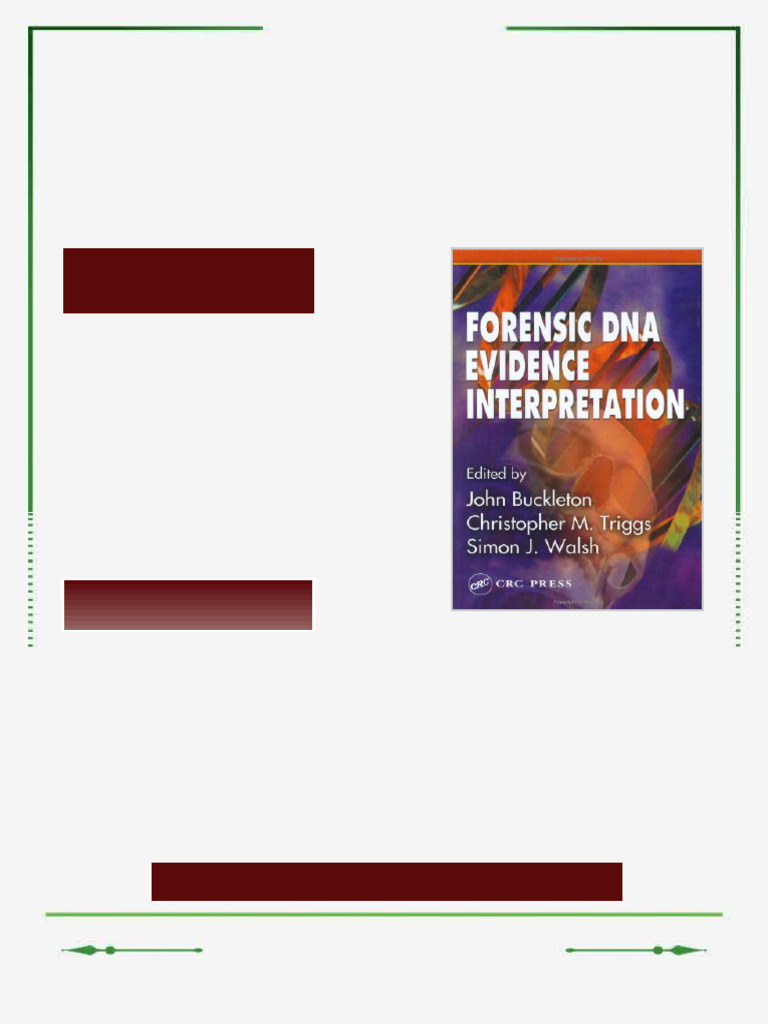 Forensic DNA evidence interpretation 1st Edition John S. Buckleton ...