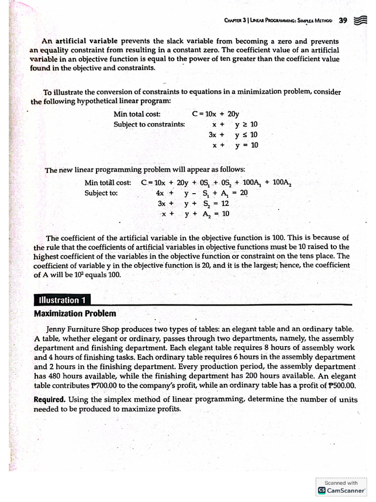 LP Simplex Method | PDF