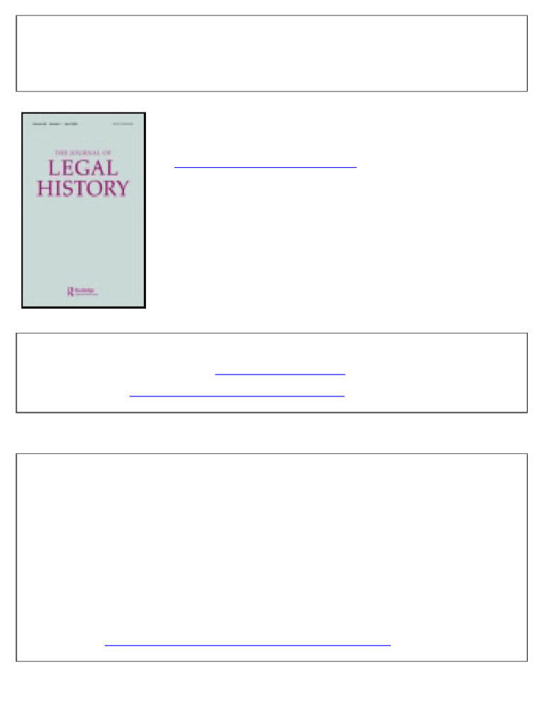 The Journal of Legal History | PDF | Jurisprudence | Barrister
