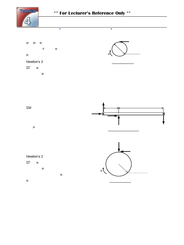Tut 3 Kinetics Rotation Soln | PDF | Classical Mechanics | Motion (Physics)