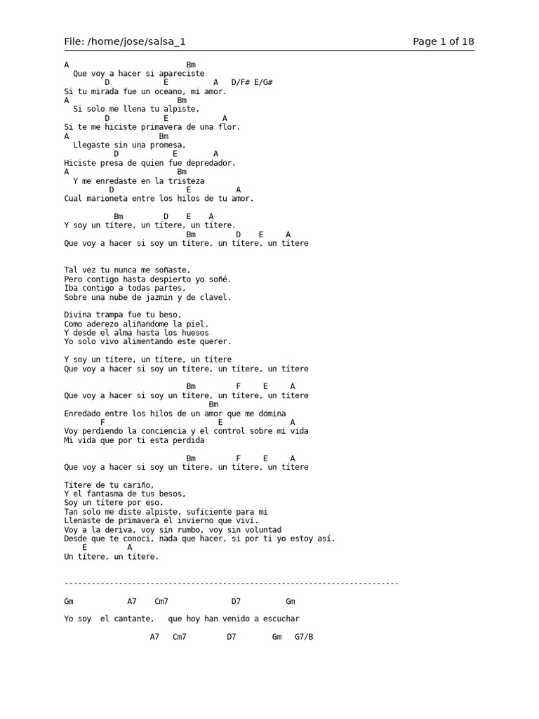 Salsa 1 | PDF