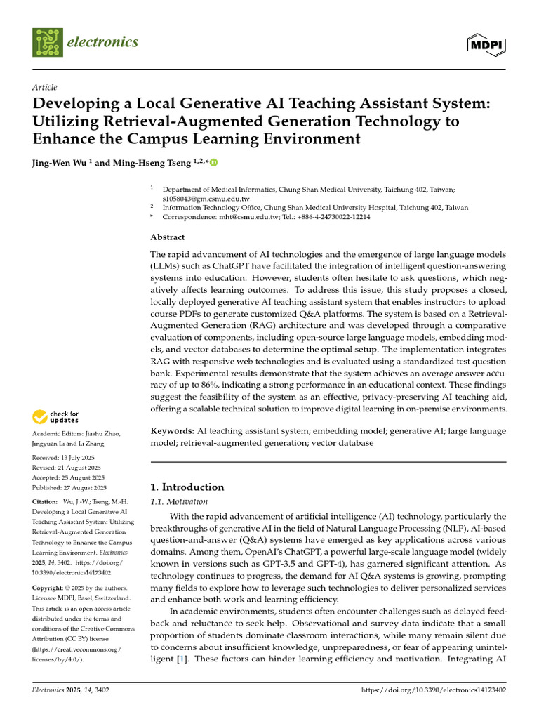 Local AI Teaching Assistant System | PDF | Artificial Intelligence ...
