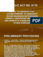 Barangay Micro Business Enterprise (Bmbe)