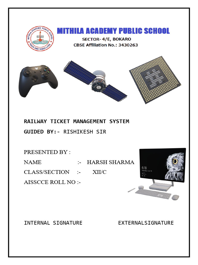 Railway Ticket Management System Project | PDF | Python (Programming ...