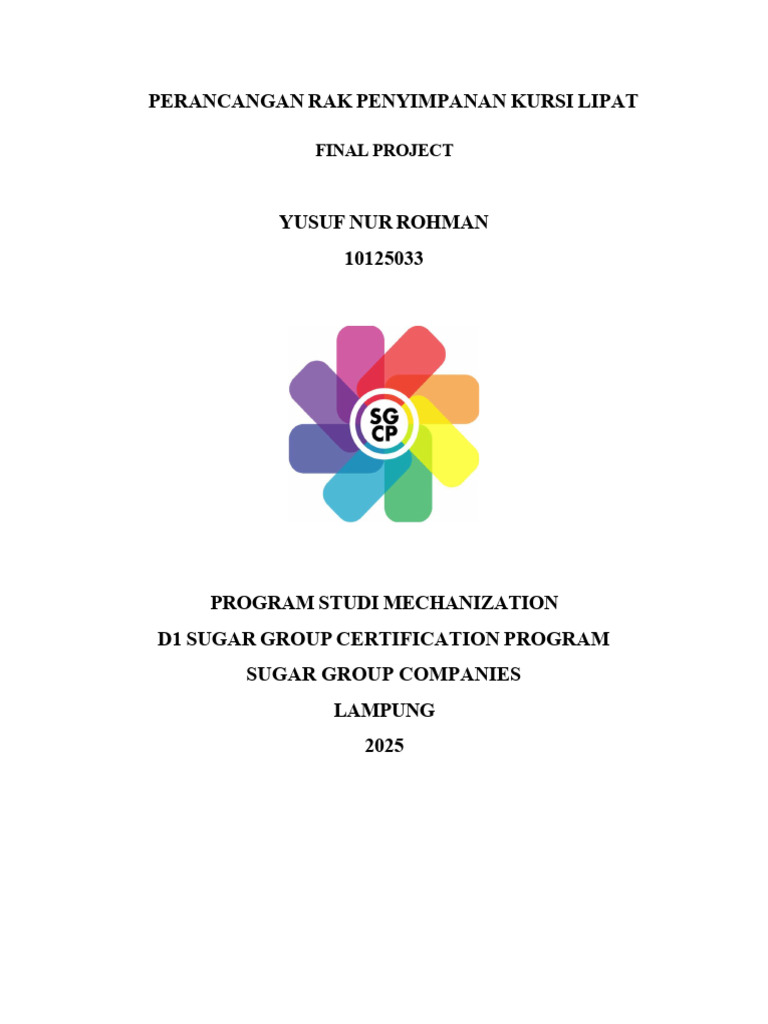 Yusuf Nur Rohman - Perancangan Rak Kursi Lipat | PDF