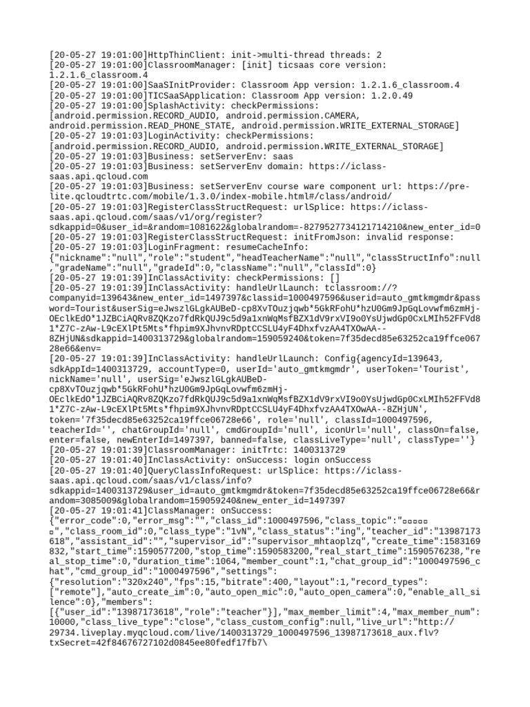 Classroom App Initialization Log | PDF | Unix | Software