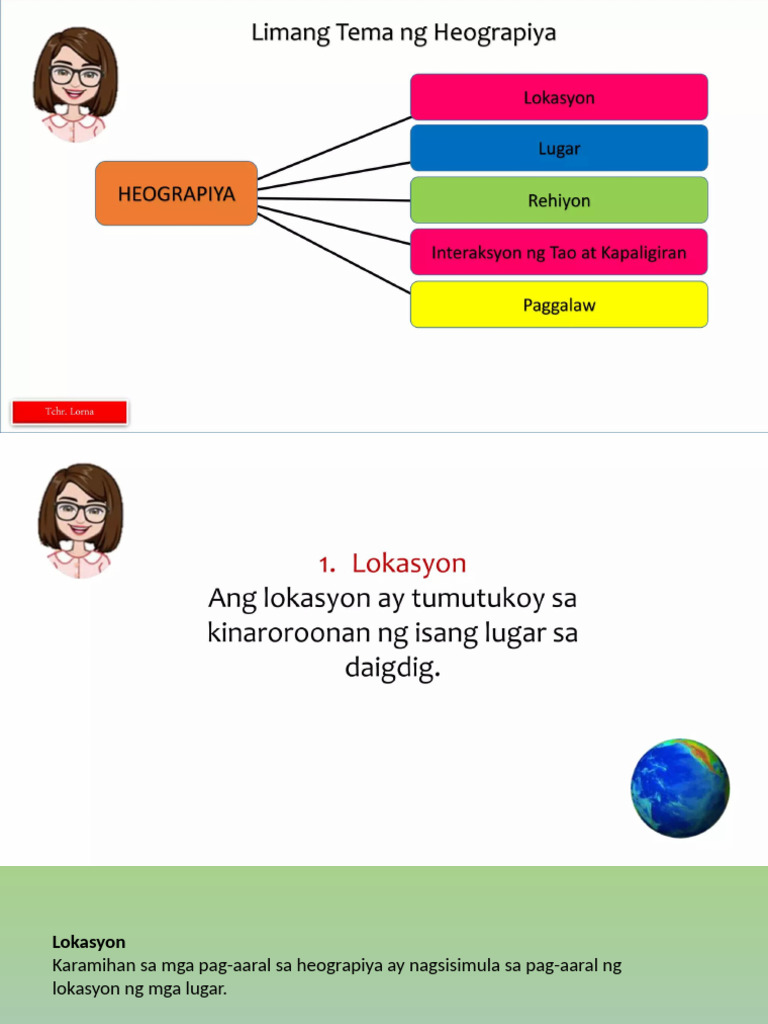 Limang Tema NG Heograpiya | PDF