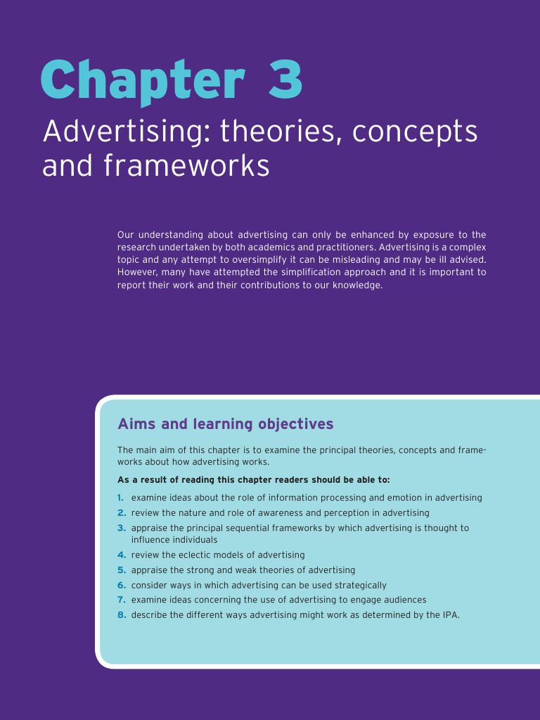 Advertising Theories and Frameworks | PDF | Perception | Attitude ...
