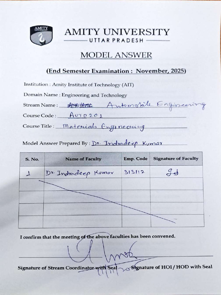 Materials Engineering Model Answer 25-26 - Compressed | PDF