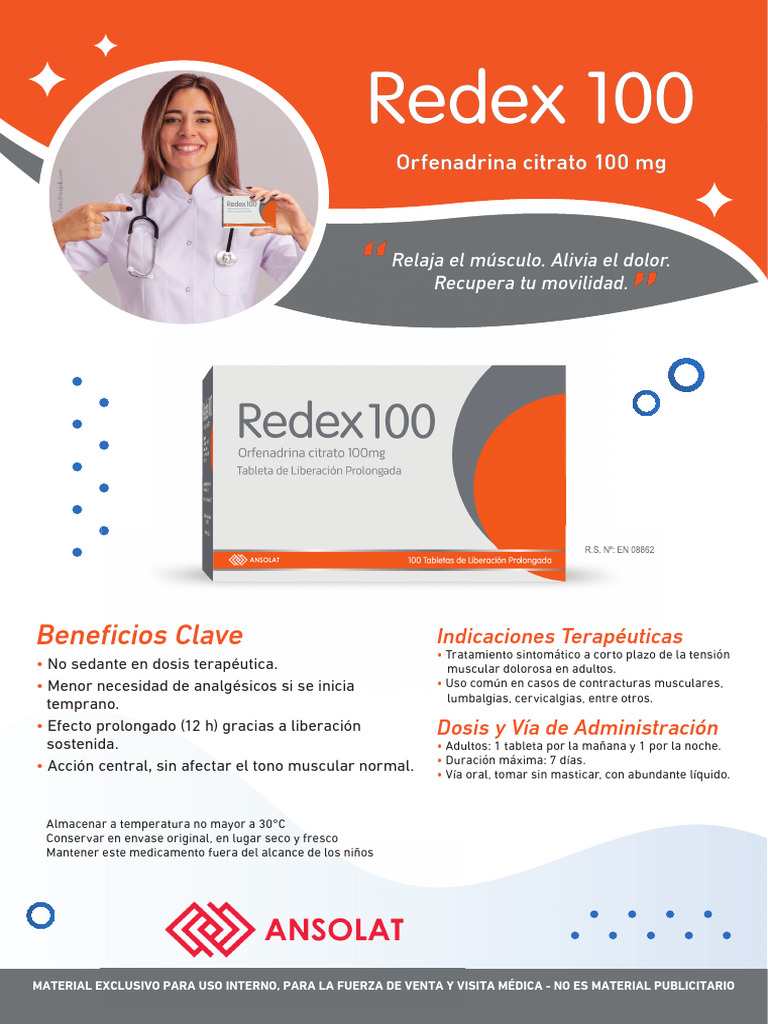 Redex: Alivio Muscular Sin Sedación | PDF | Analgésico | Especialidades ...