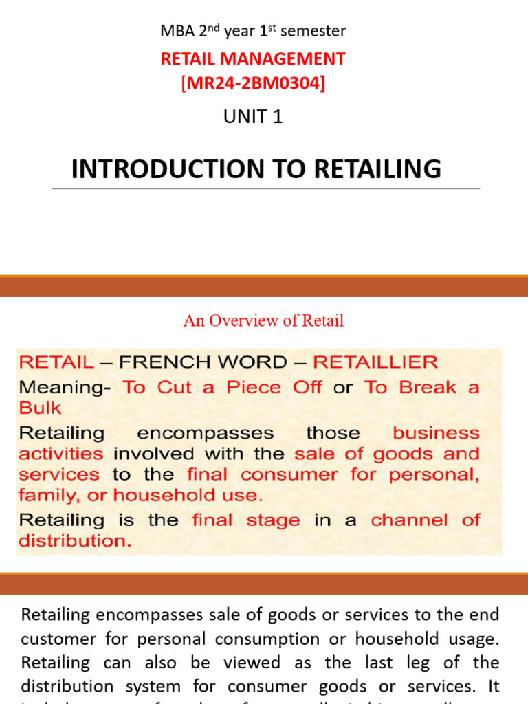 Overview of Retail Management in India | PDF | Grocery Store | Retail
