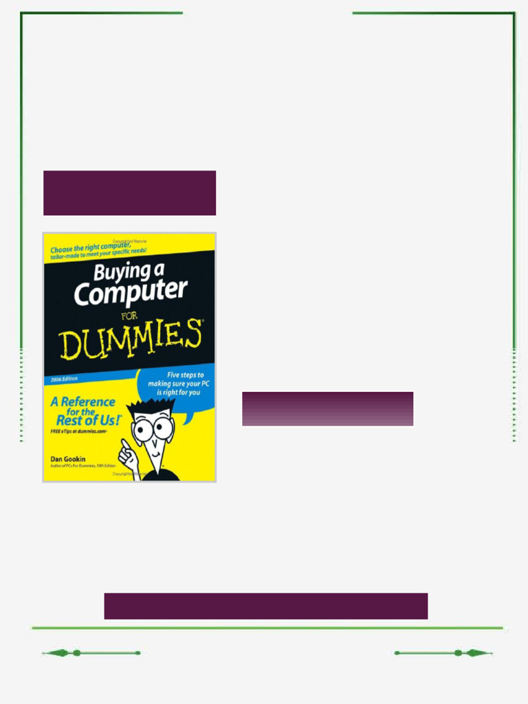 Buying A Computer For Dummies 2006 Ed Edition Dan Gookin Ebook Insider ...