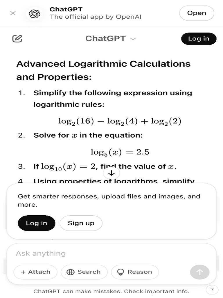 Advanced Logarithmic Calculations Guide | PDF