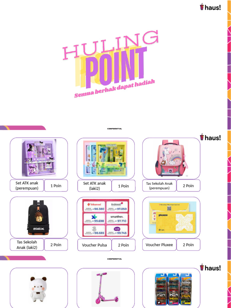 Pilihan Hadiah Huling Point - Des 2024 | PDF