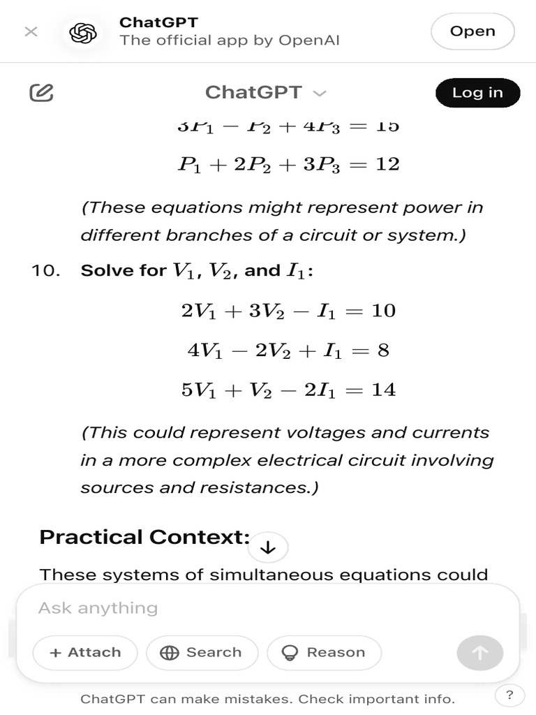 Solving Electrical Circuit Equations | PDF