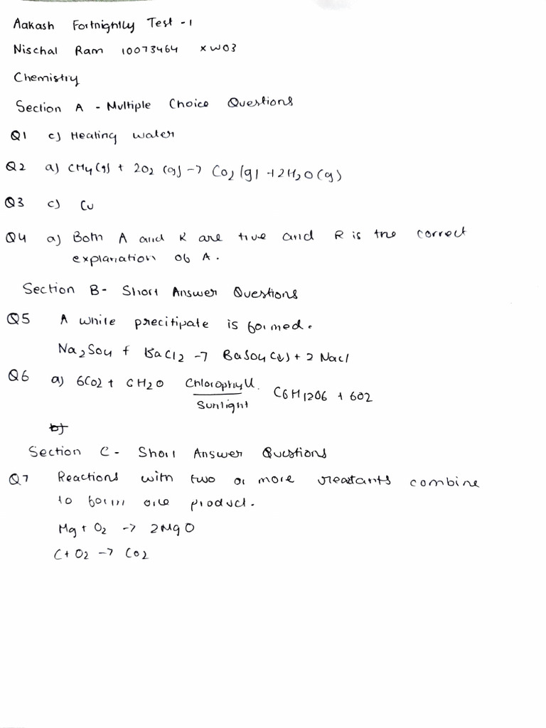 Science FST 1 | PDF