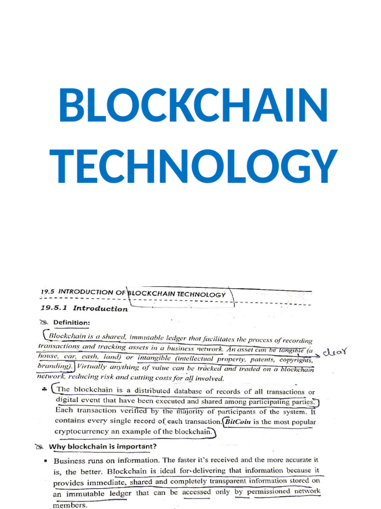 Block Chain Technology | PDF