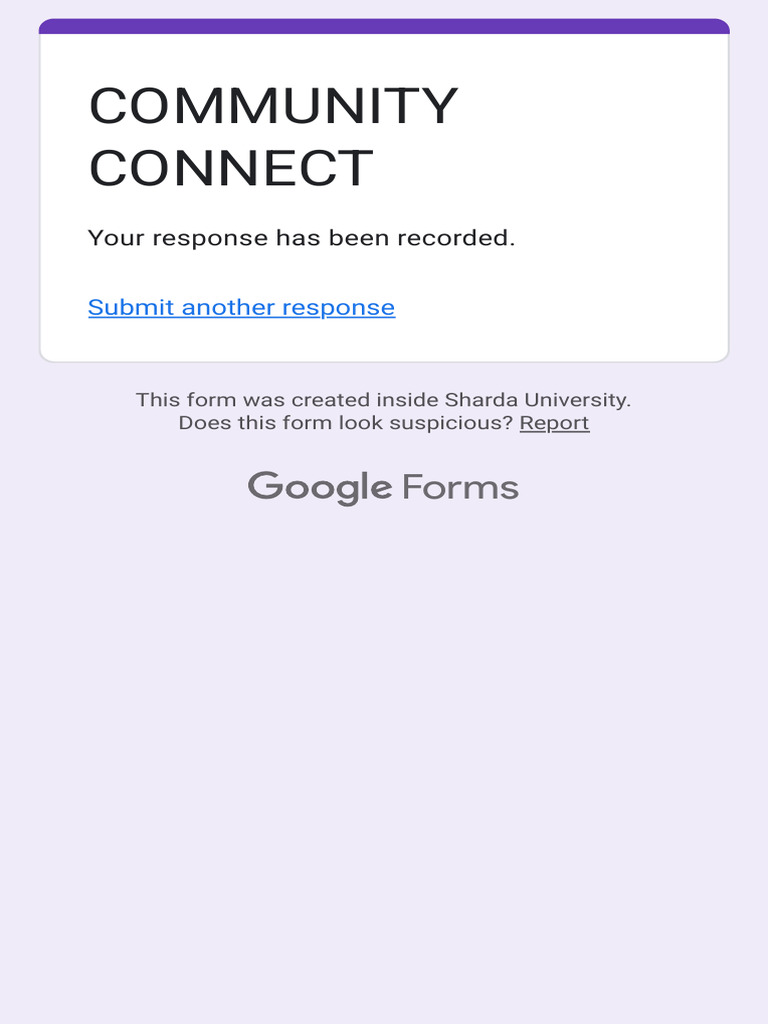 Sharda University Community Connect Form | PDF
