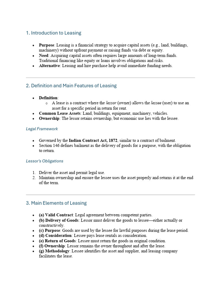 Understanding Leasing: Types & Benefits | PDF | Lease | Mortgages