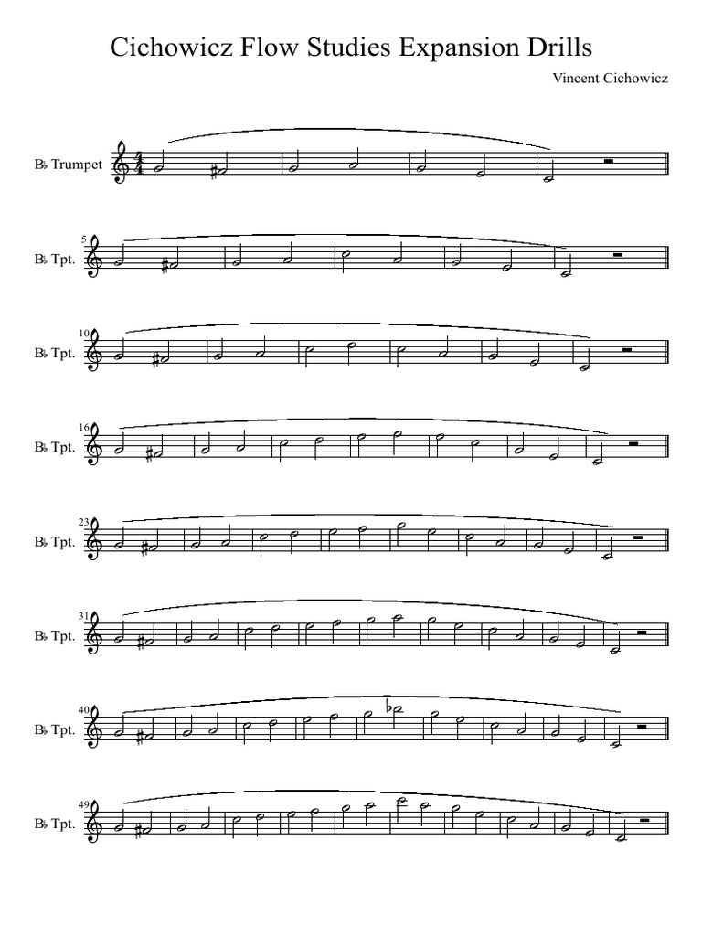 Ejercicios de Trompeta Cichowicz | PDF