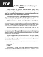 Download Artikel Tentang Pendidikan Multikultural Dan Tantangannya Di Indonesia by Siti Masyitoh SN97613047 doc pdf