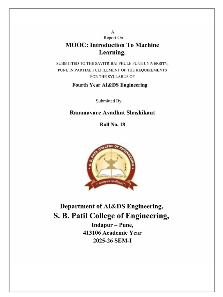 MOOC: Intro to Machine Learning Report | PDF | Machine Learning ...
