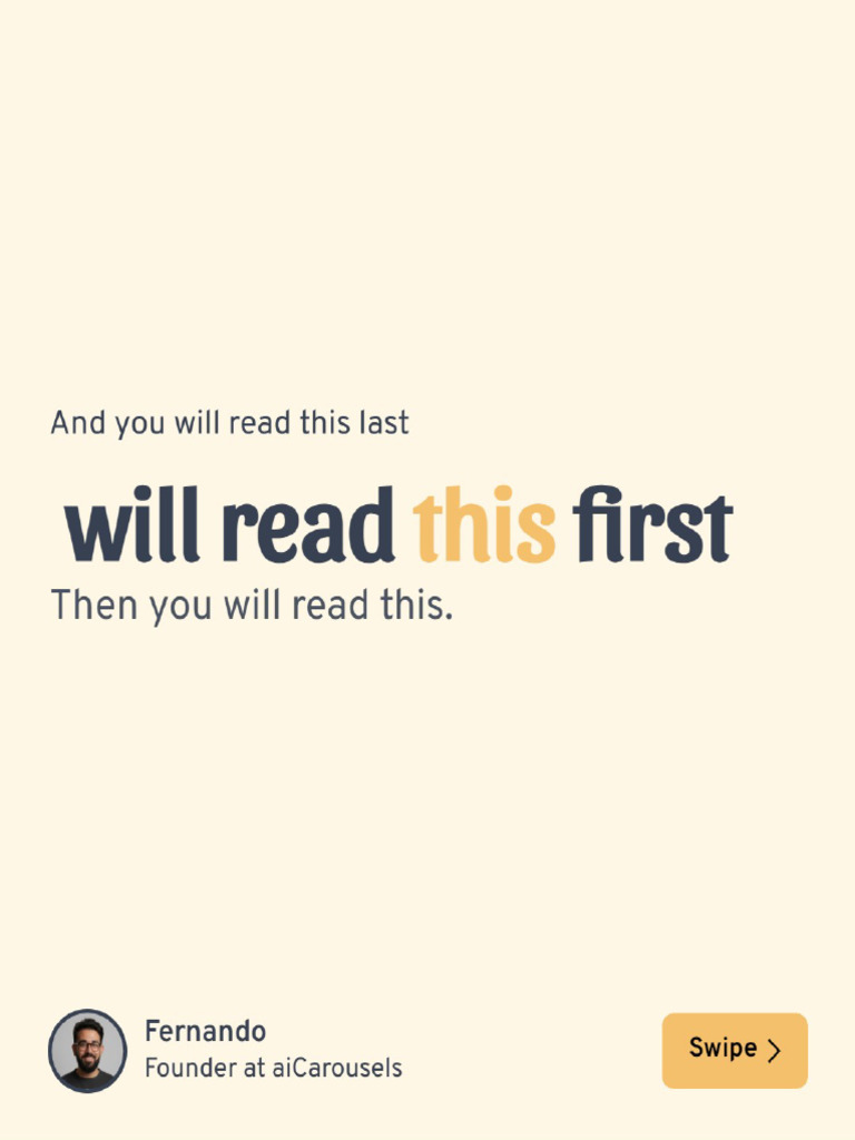 Will Read This First | PDF