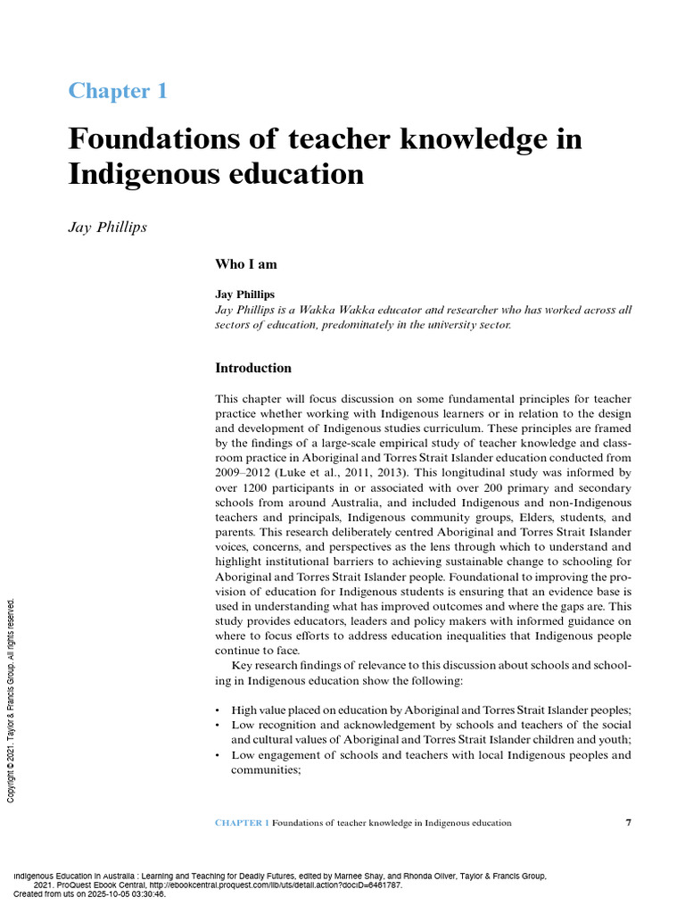 Teacher Knowledge in Indigenous Education | PDF | Indigenous ...