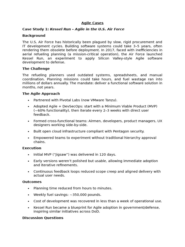 Agile Transformation Case Studies | PDF | Agile Software Development ...