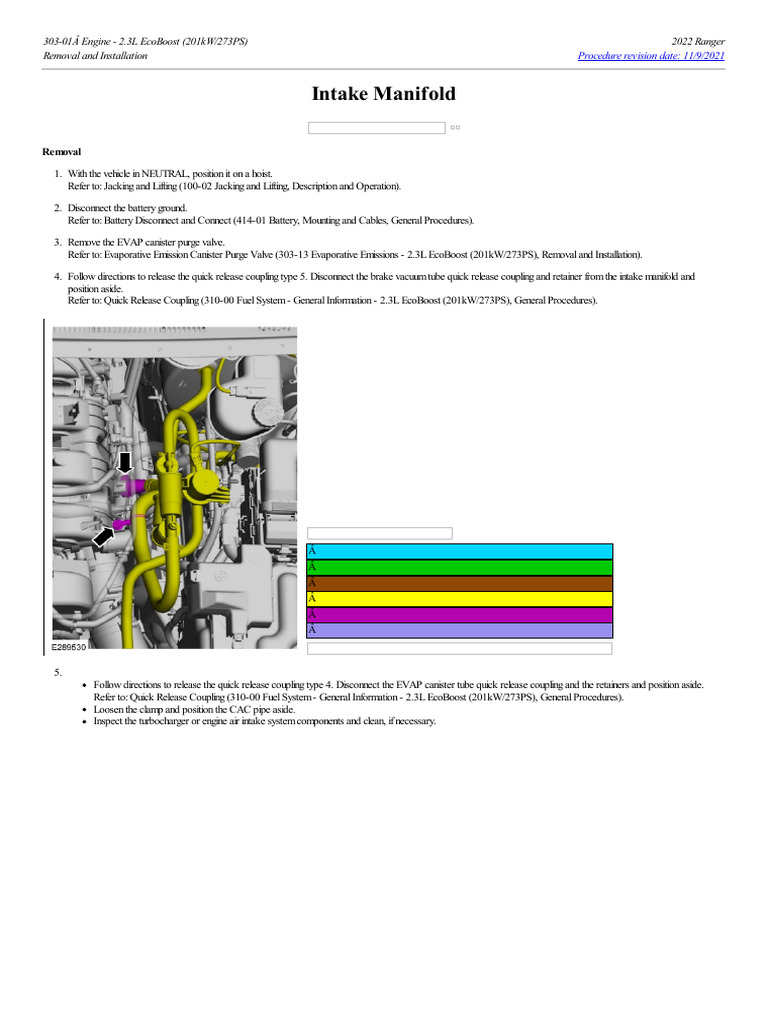 2022 Ranger 2.3L EcoBoost Intake Guide | PDF | Electrical Connector ...