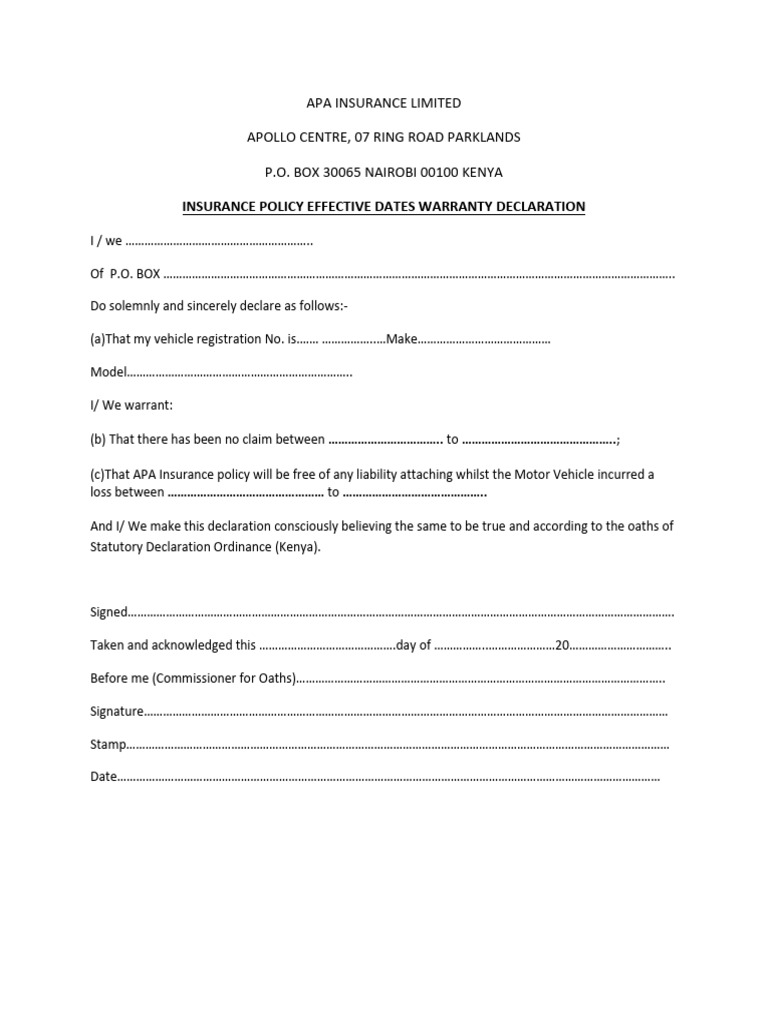 Declaration Policy Gap | PDF