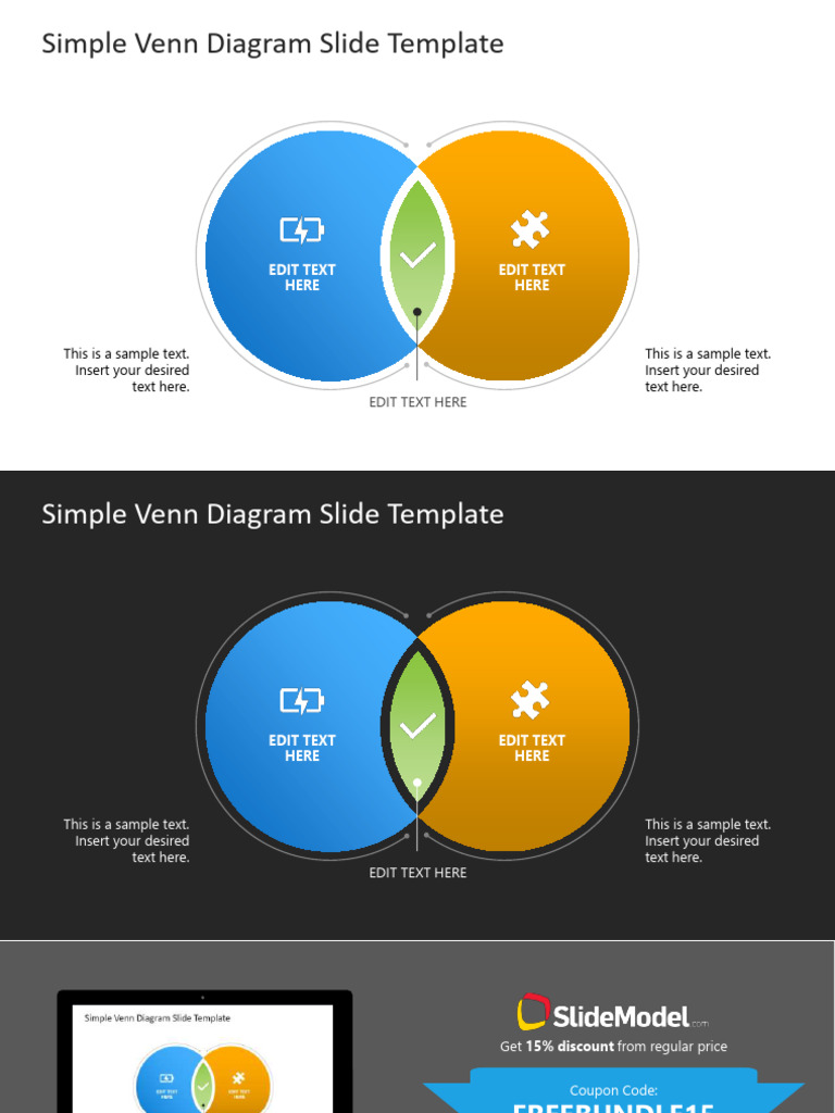 FF0575 01 Simple Venn Diagram Slide Powerpoint Template 16x9 1 | PDF