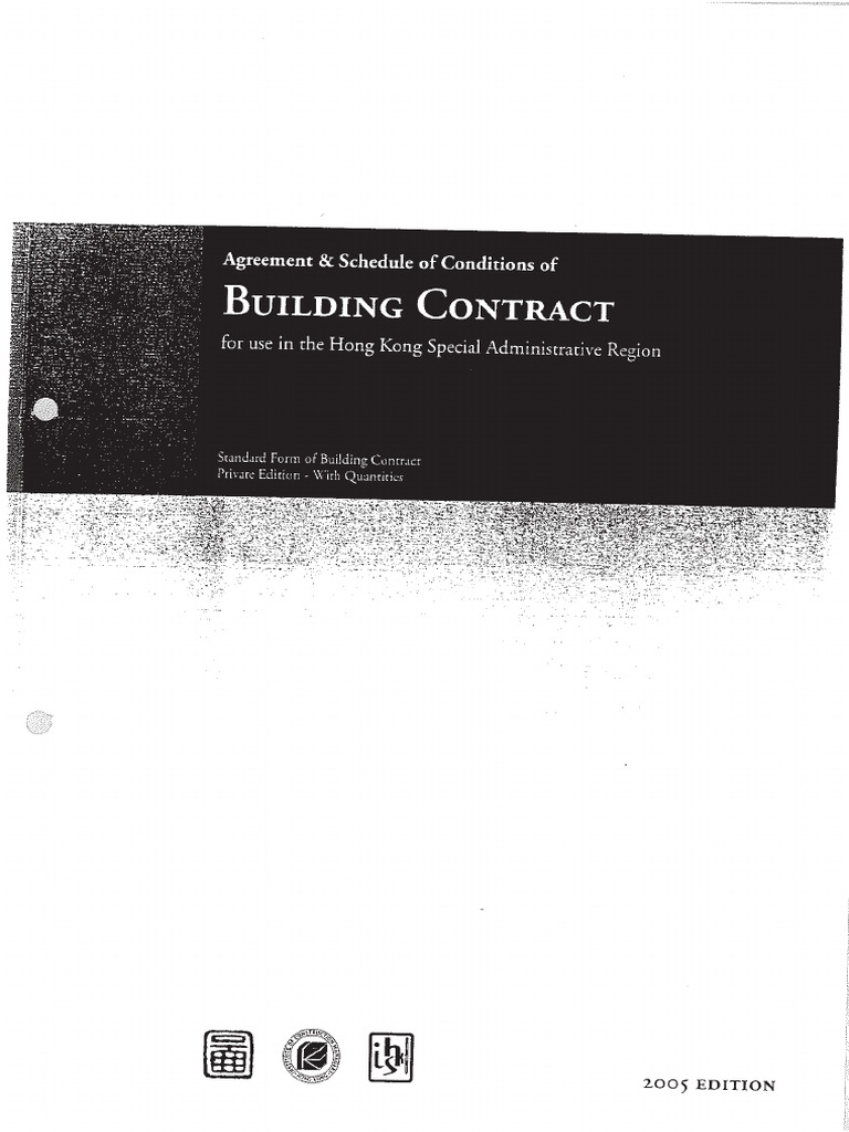 Standard Form of Building Contract, Private Edition - With Quantities ...